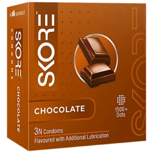 Skore 1500 + Dots Condoms - Chocolate, 3 pcs