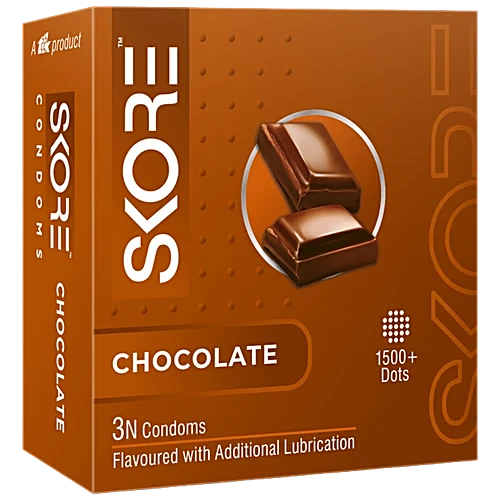 Skore 1500 + Dots Condoms - Chocolate, 3 pcs