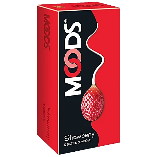 Moods Condoms - Strawberry, 12 pcs
