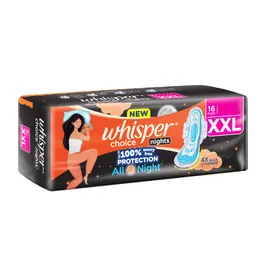 Whisper Choice Night Sanitary Pads XXL, 16 Count - Image 2