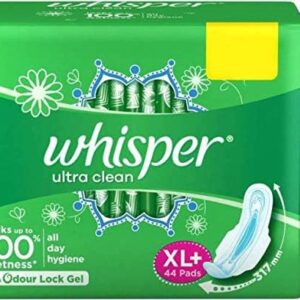 Whisper Ultra Sanitary Pads (Extra Large), Pack of 44