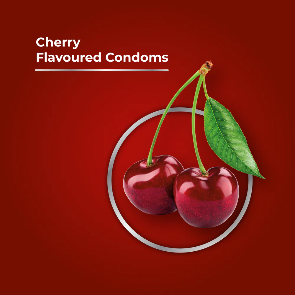 Skore Cherry Flavored Condoms - Image 2