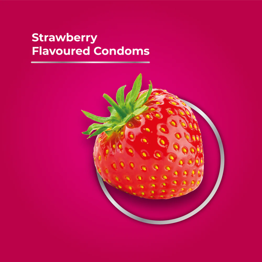 Skore Strawberry Flavored Condom - Image 2