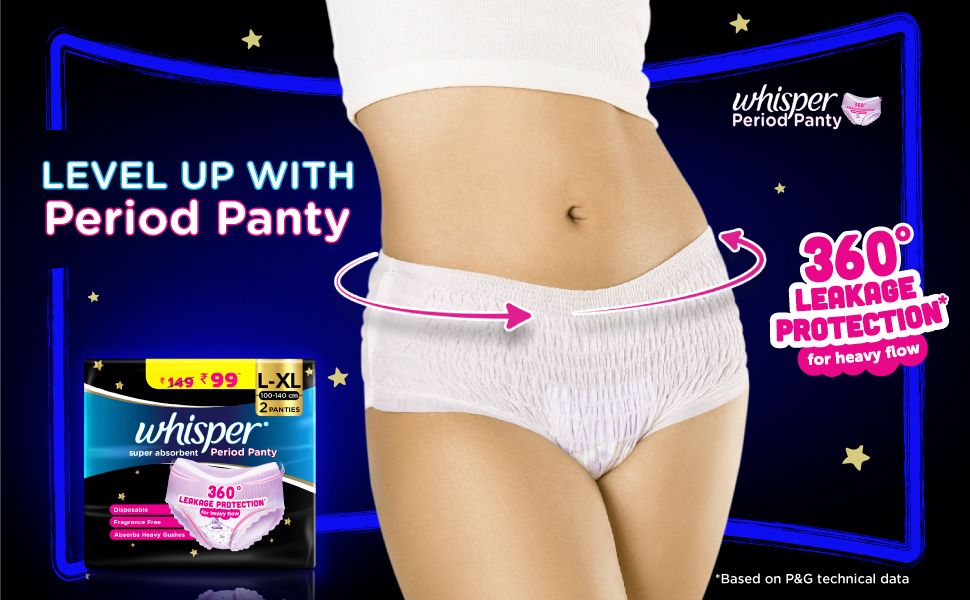 WHISPER PERIOD PANTY L-XL 2 PANTIES - Image 2