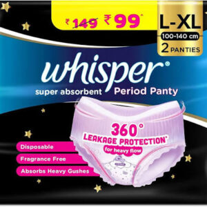 WHISPER PERIOD PANTY L-XL 2 PANTIES