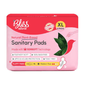 BLISS NATURAL SANITARY PADS XL 6N
