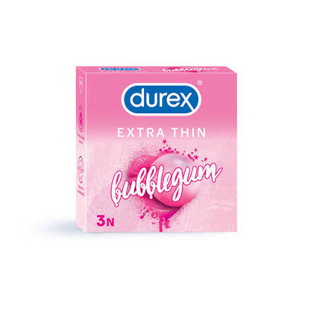DUREX EXTRA THIN BUBBLEGUM 3N
