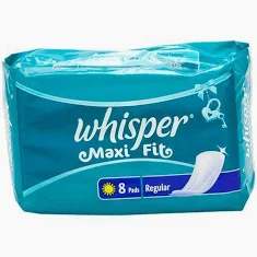 WHISPER MAXI FIT REGULAR 8 PADS